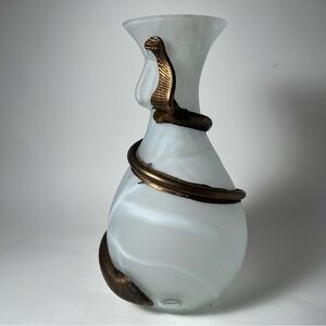 Romblast Frosted Art Glass Vase